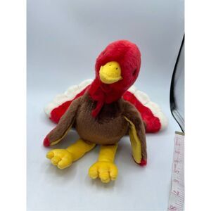 Gobbles the turkey TY 1999 Beanie Buddy no tags